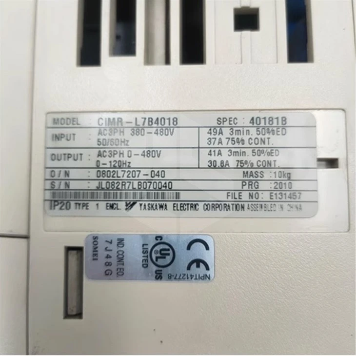 Yaskawa L7 Elevator Inverter CIMR-L7B4011 47P5 4015